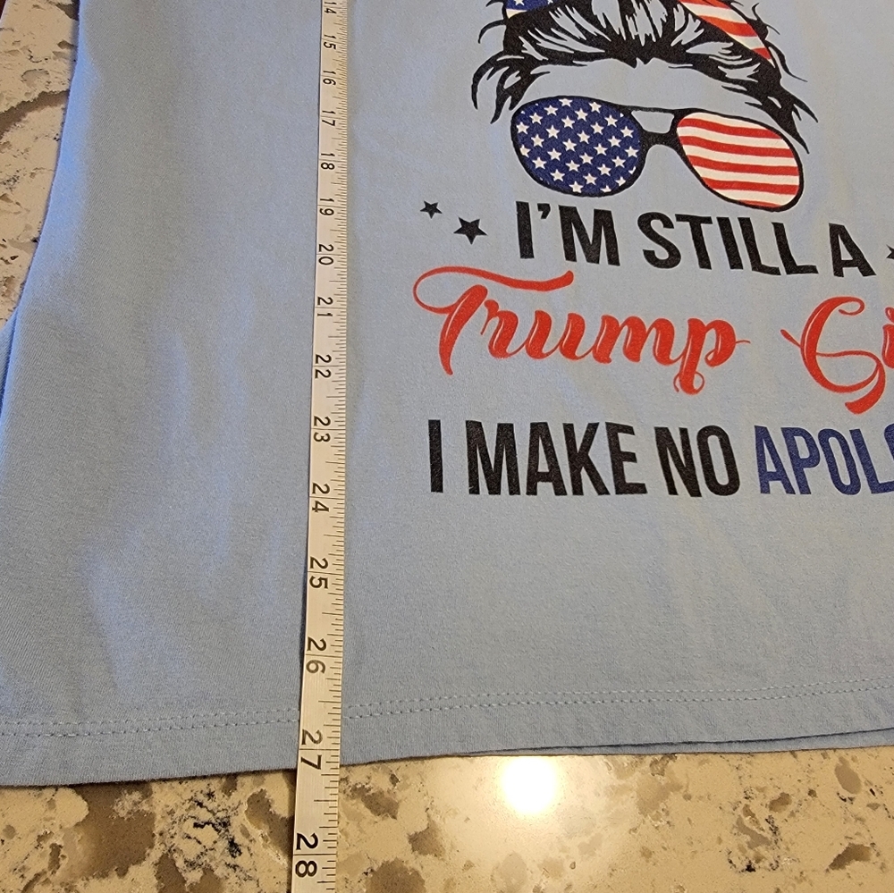 I'm‎ Still A Trump Girl Make No Apologies Patriotic American V-Neck T-Shirt - Picture 4 of 6